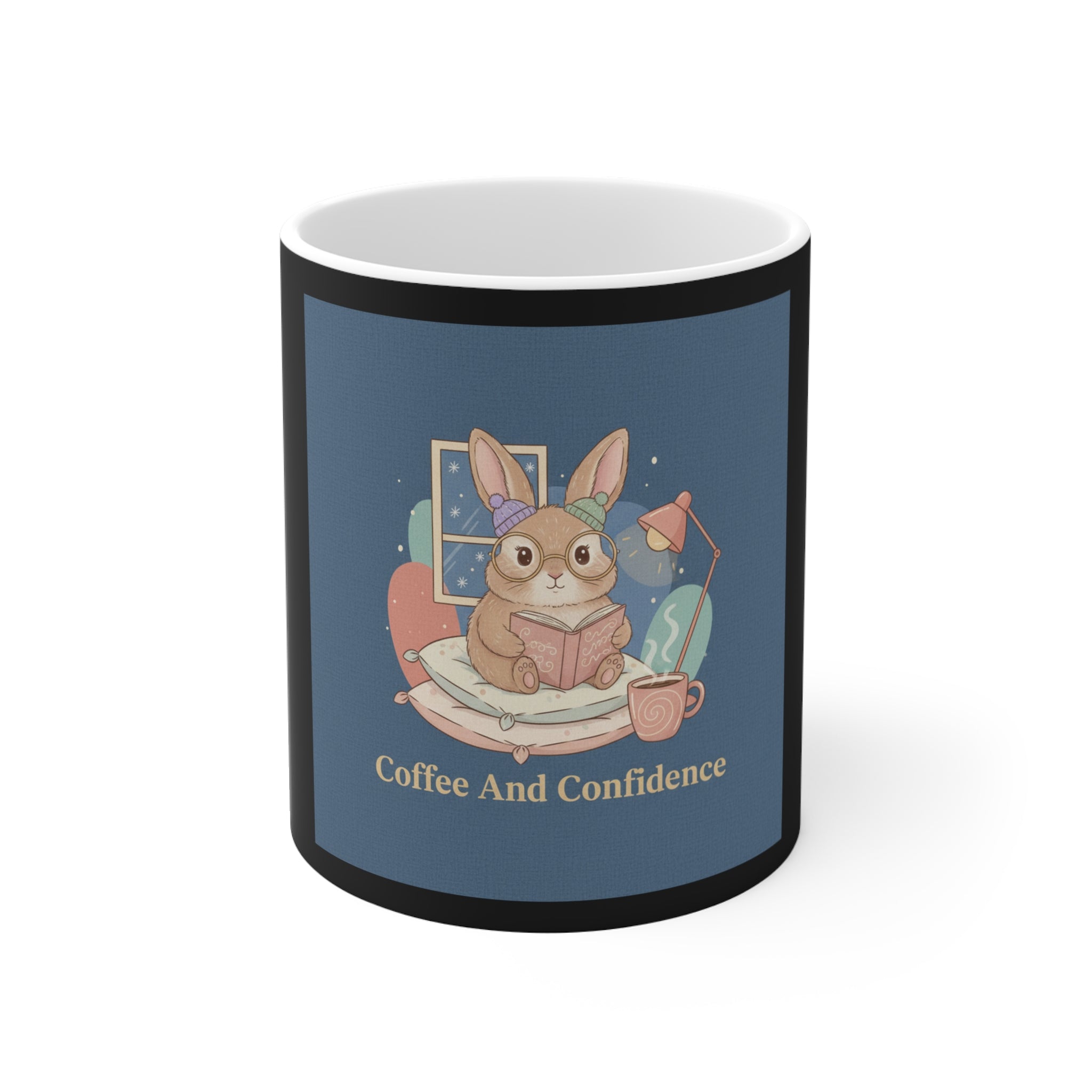 Rabbit Mug 11oz – Coffee and Confidence