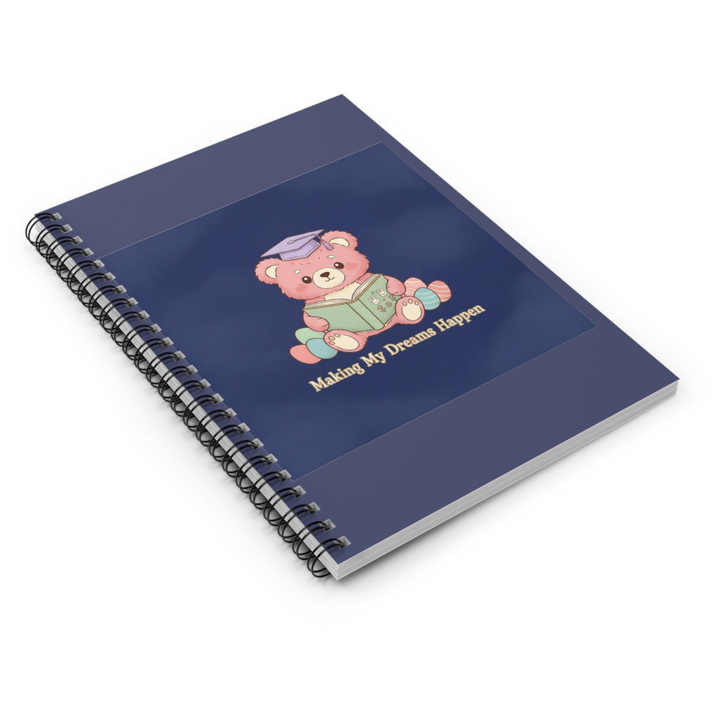 Bear Spiral Notebook – Making My Dreams Happen