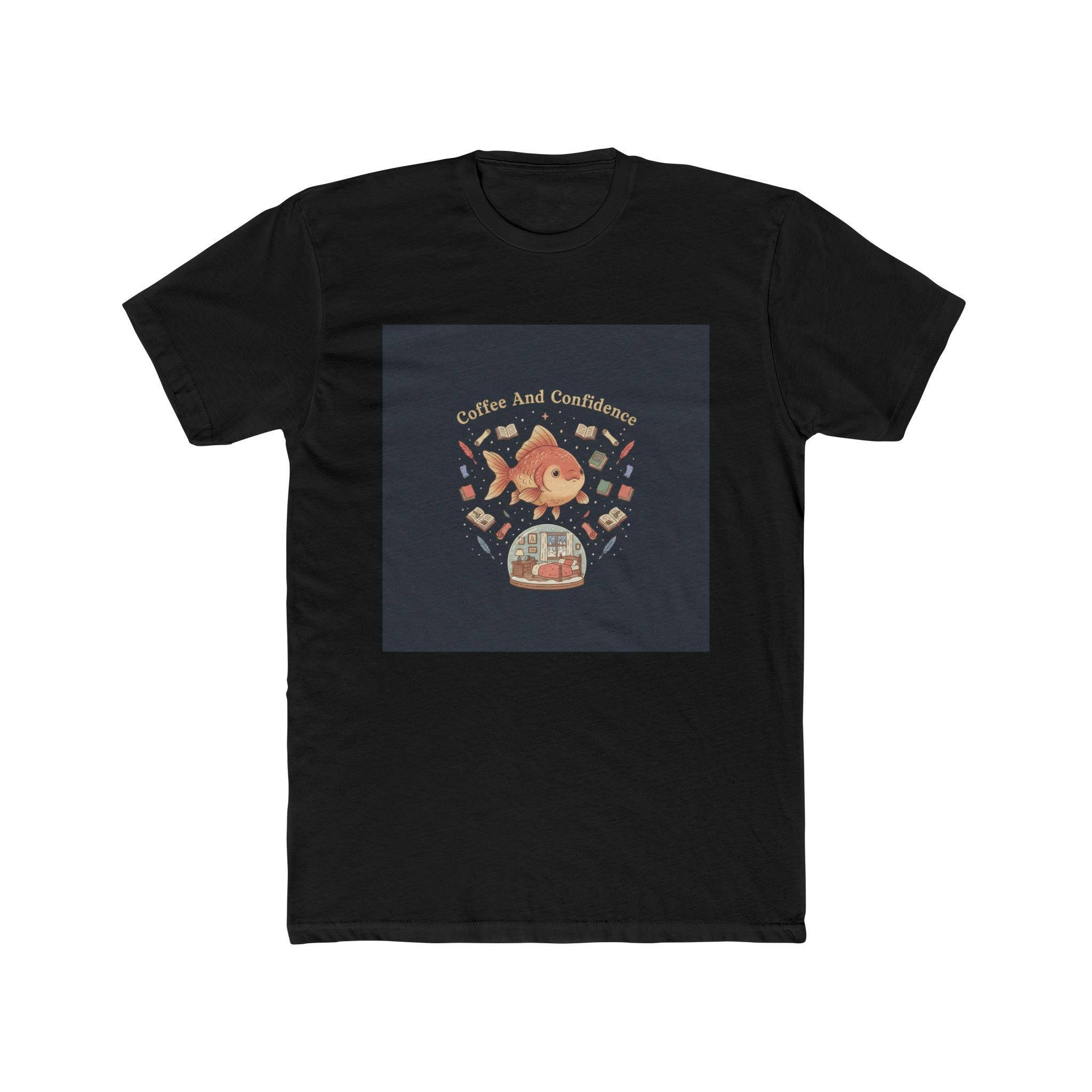 Coffee And Confidence Goldfish Unisex Tee