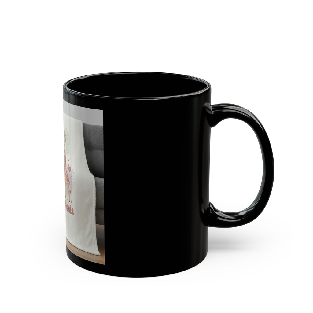 Goals On Goals Giraffe Black Mug 11oz