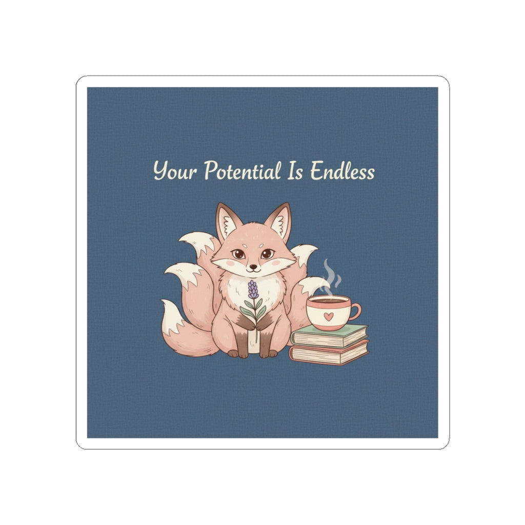 Kitsune Kiss-Cut Sticker – Your Potential is Endless