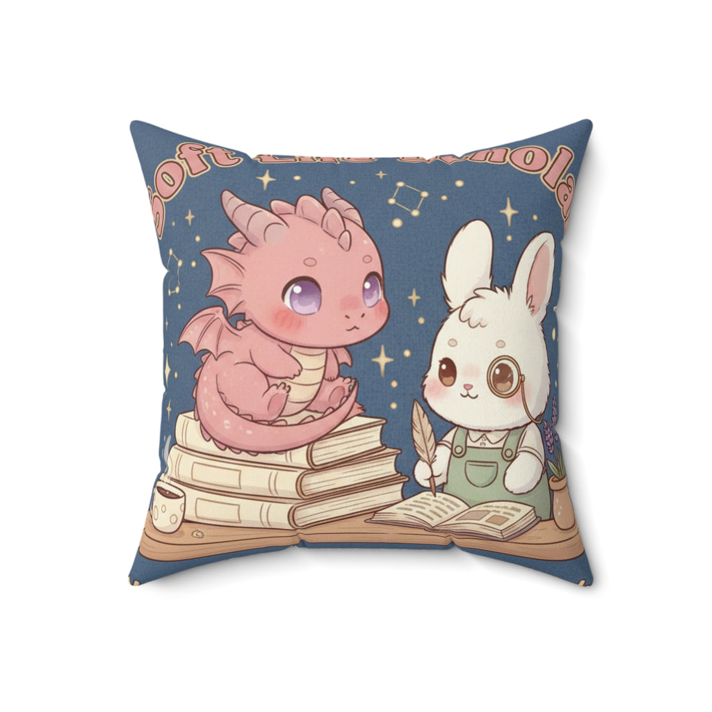 Dragon Square Pillow – Soft Life Scholar You Are Allowed to Gro