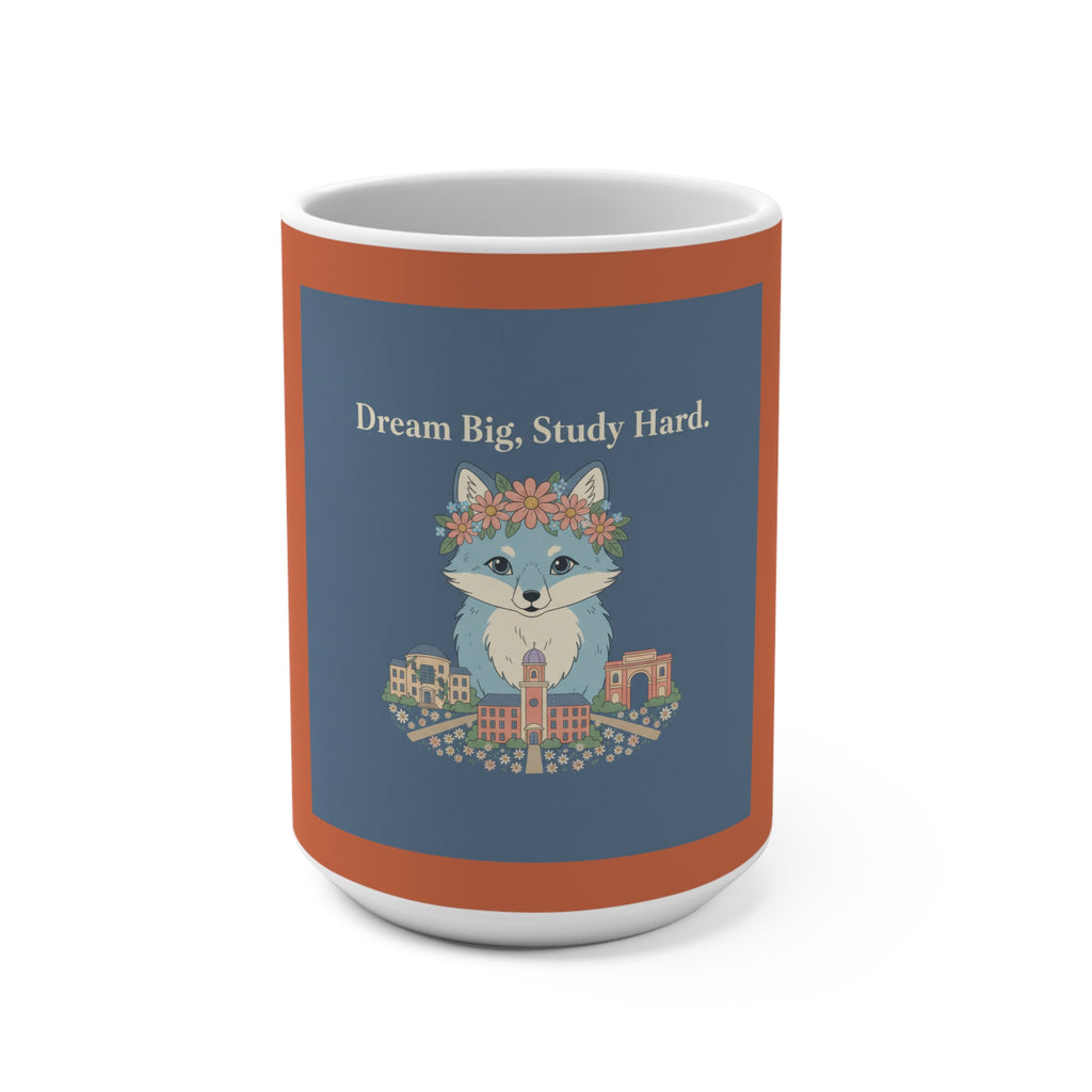 Fox Mug 15oz – Dream Big, Study Hard