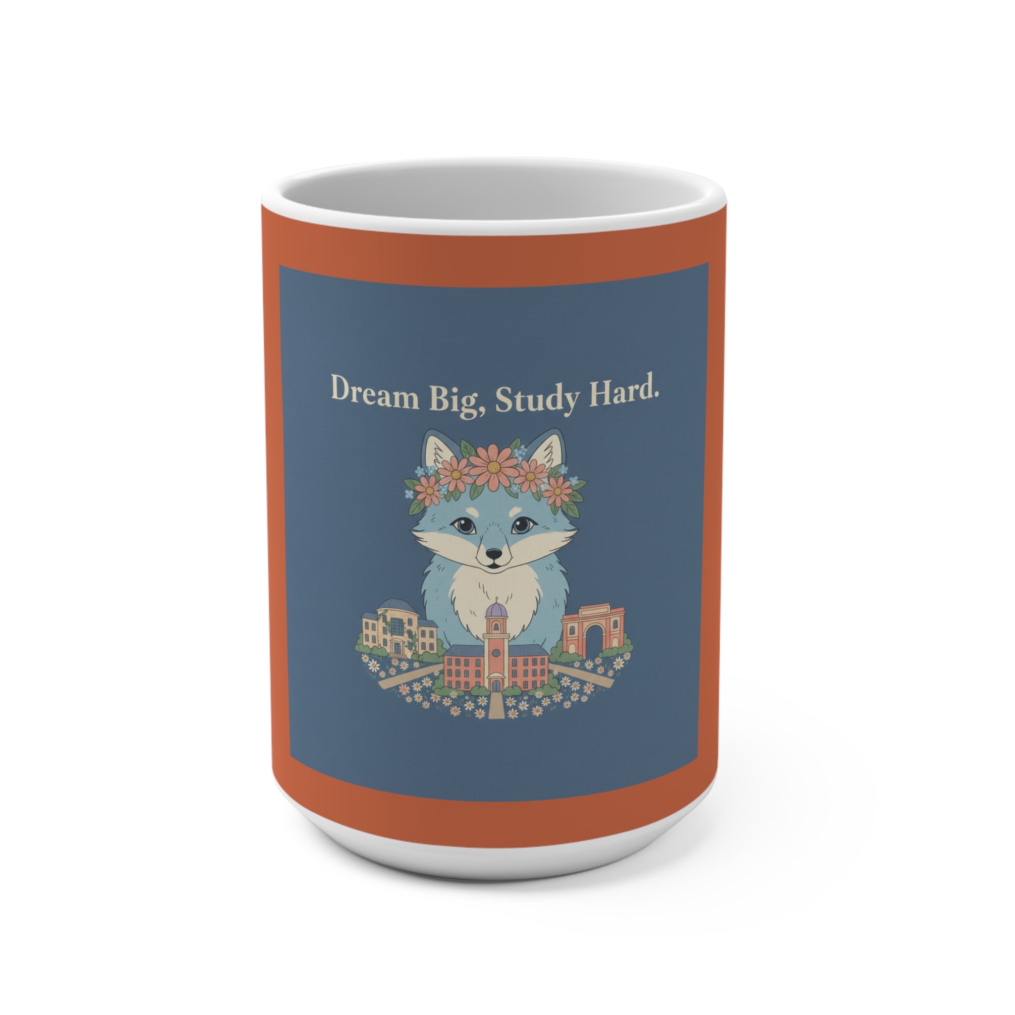 Fox Mug 15oz – Dream Big, Study Hard