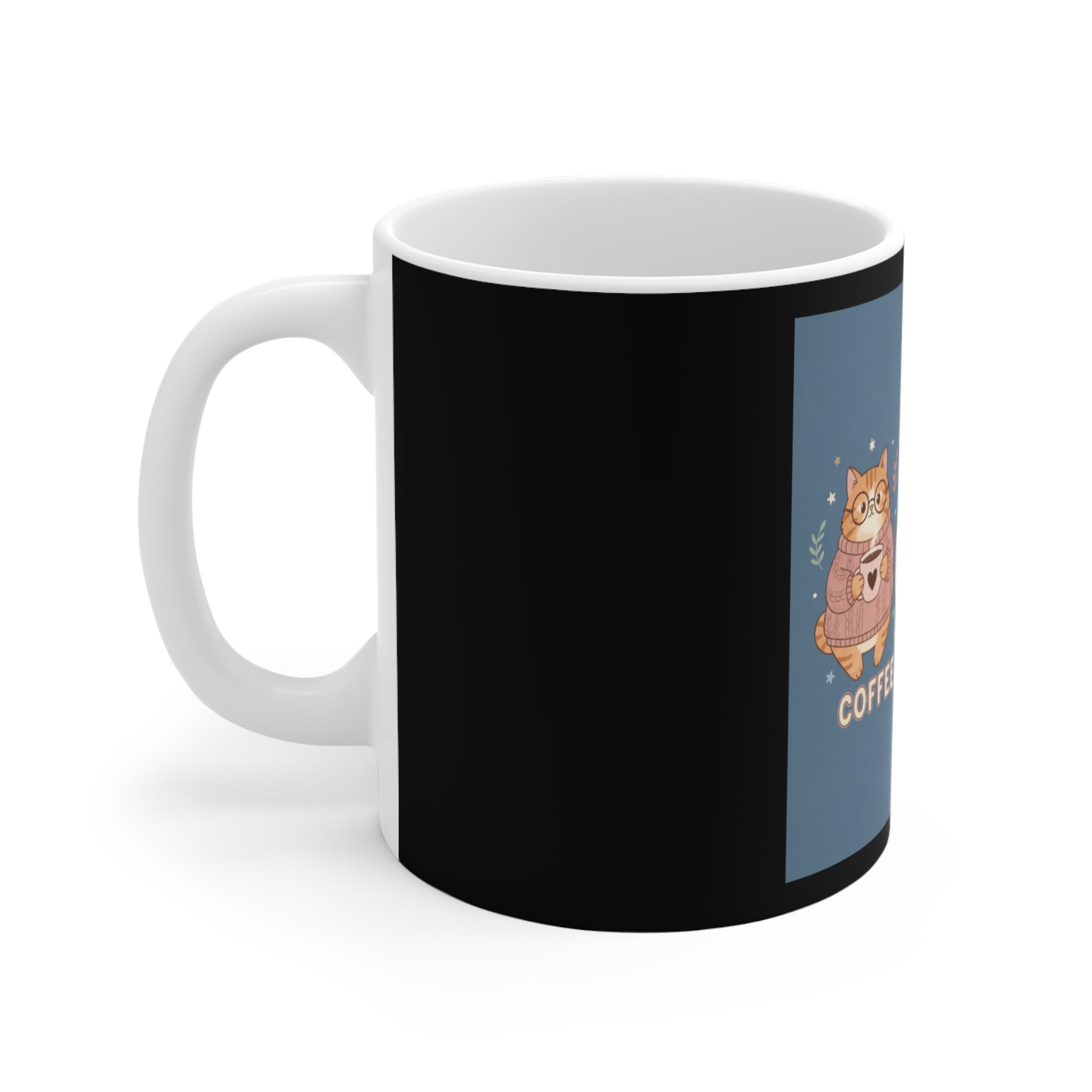 Cat Mug 11oz – Coffee & Confidence