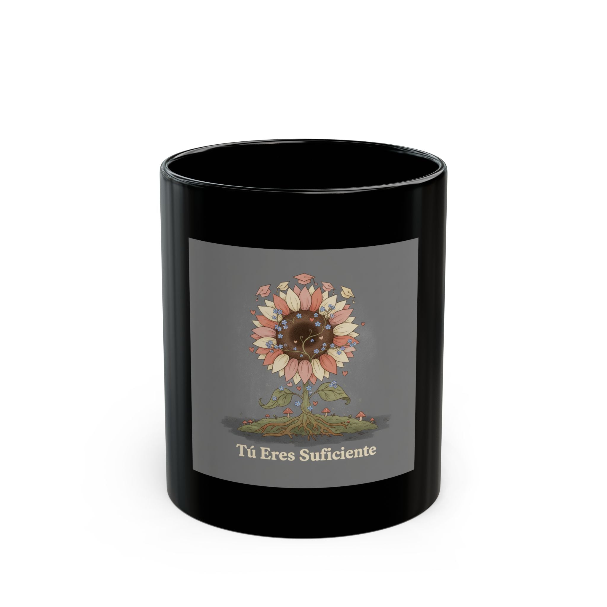 Tú Eres Suficiente Black Mug 11oz