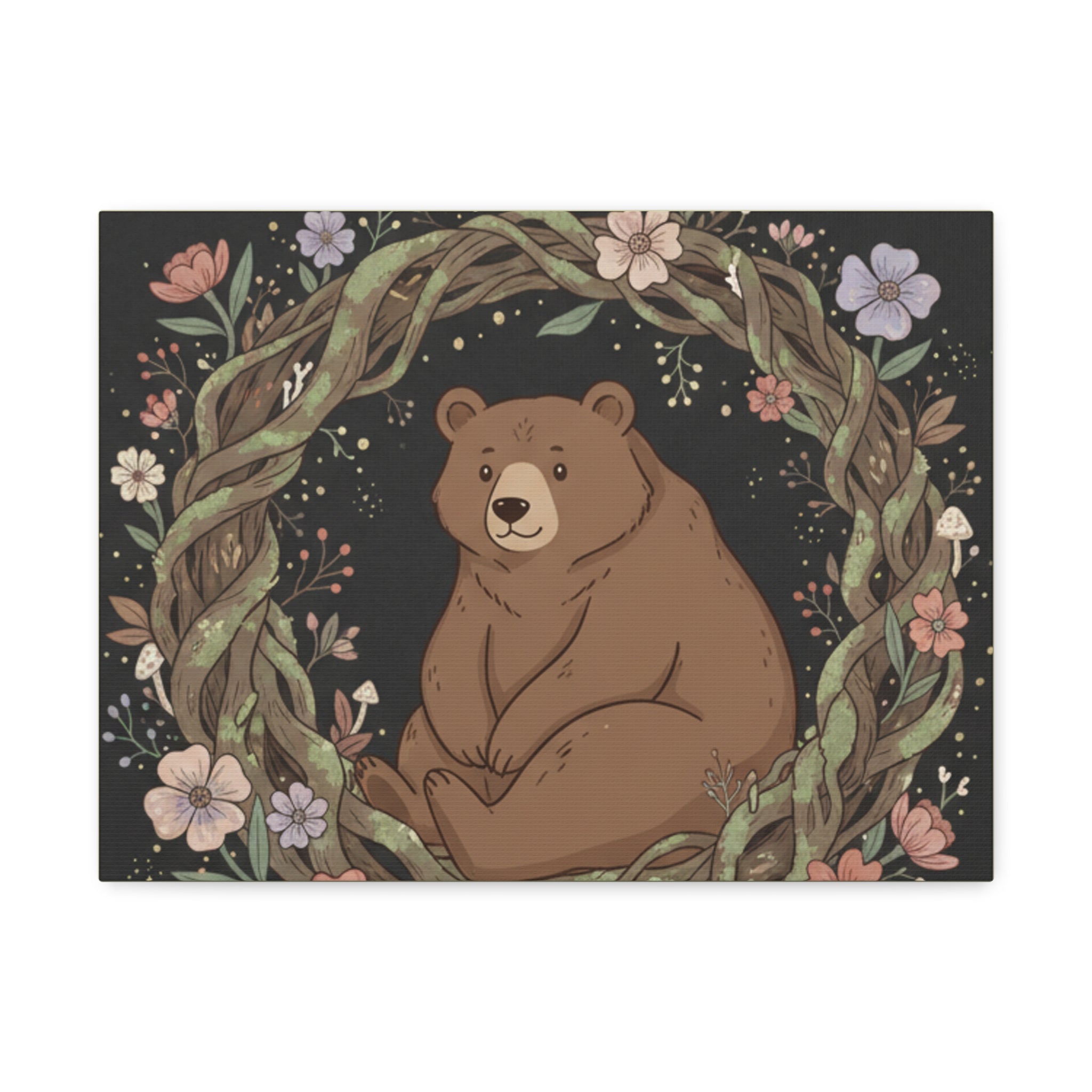 Bear Canvas Print – Study Buddy Vibes