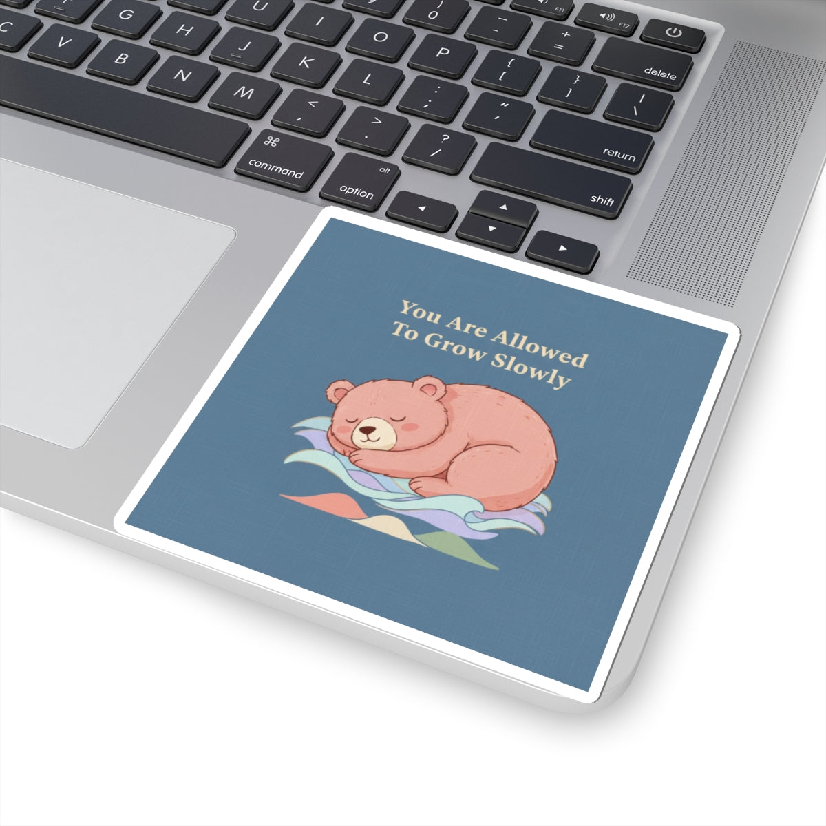 Bear Kiss-Cut Sticker – You Are Allowed to Grow Slowly
