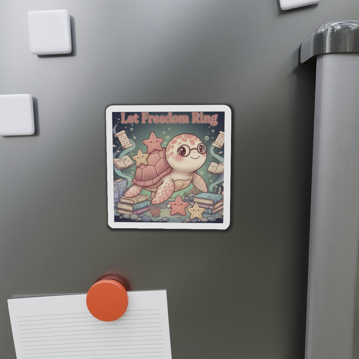 Turtle Die-Cut Magnet – Let Freedom Ring