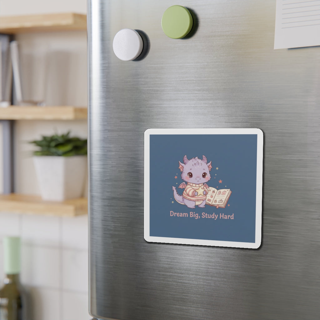 Dragon Die-Cut Magnet – Dream Big Study Hard