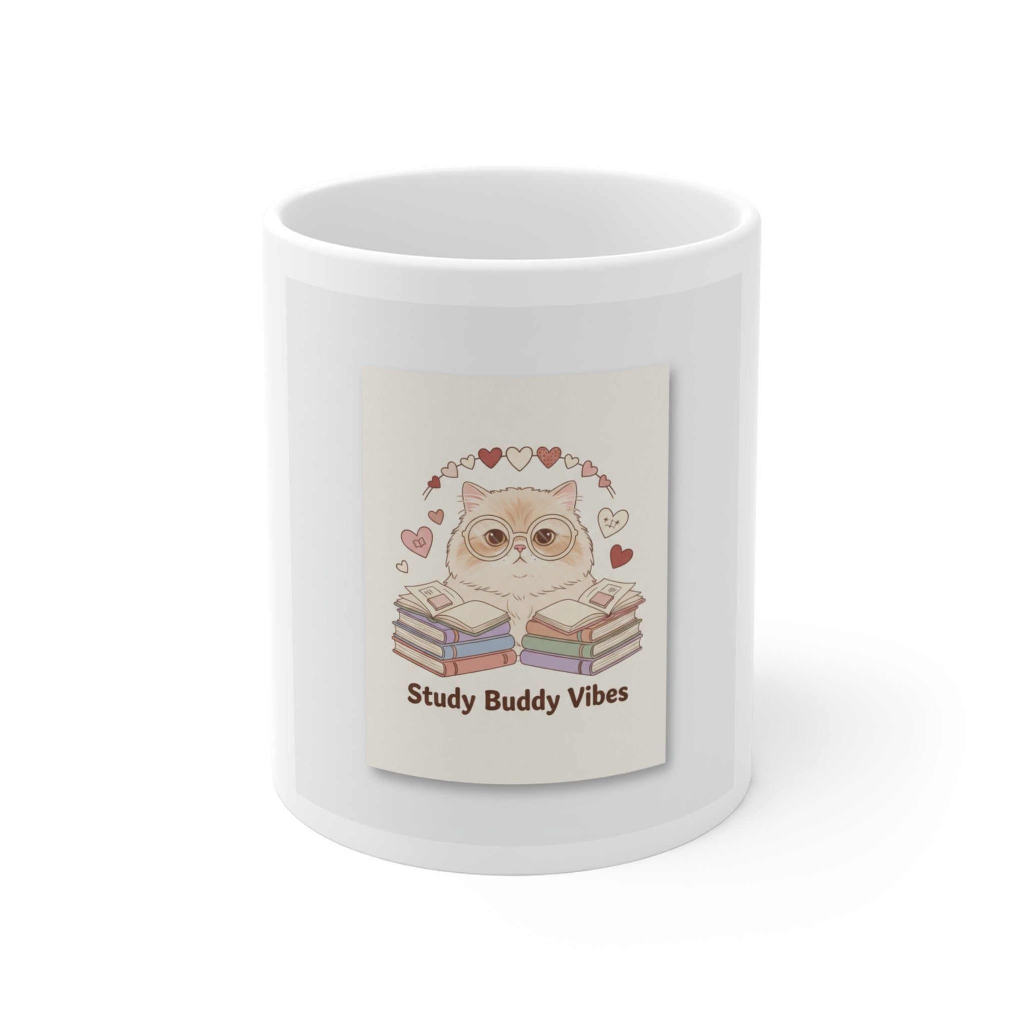 Study Buddy Vibes Cat Mug 11oz