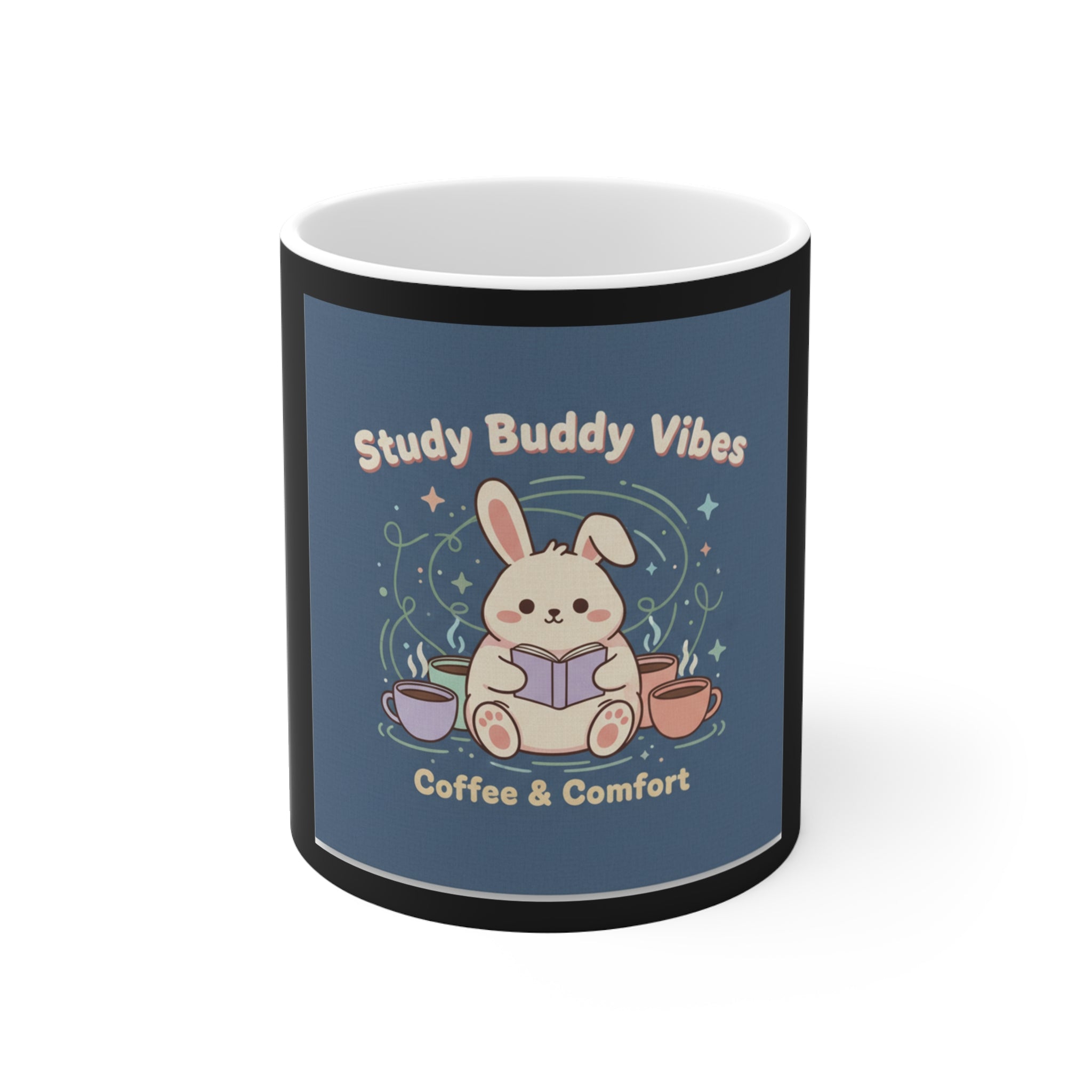 Bunny Mug 11oz – Study Buddy Vibes Coffee Comfort