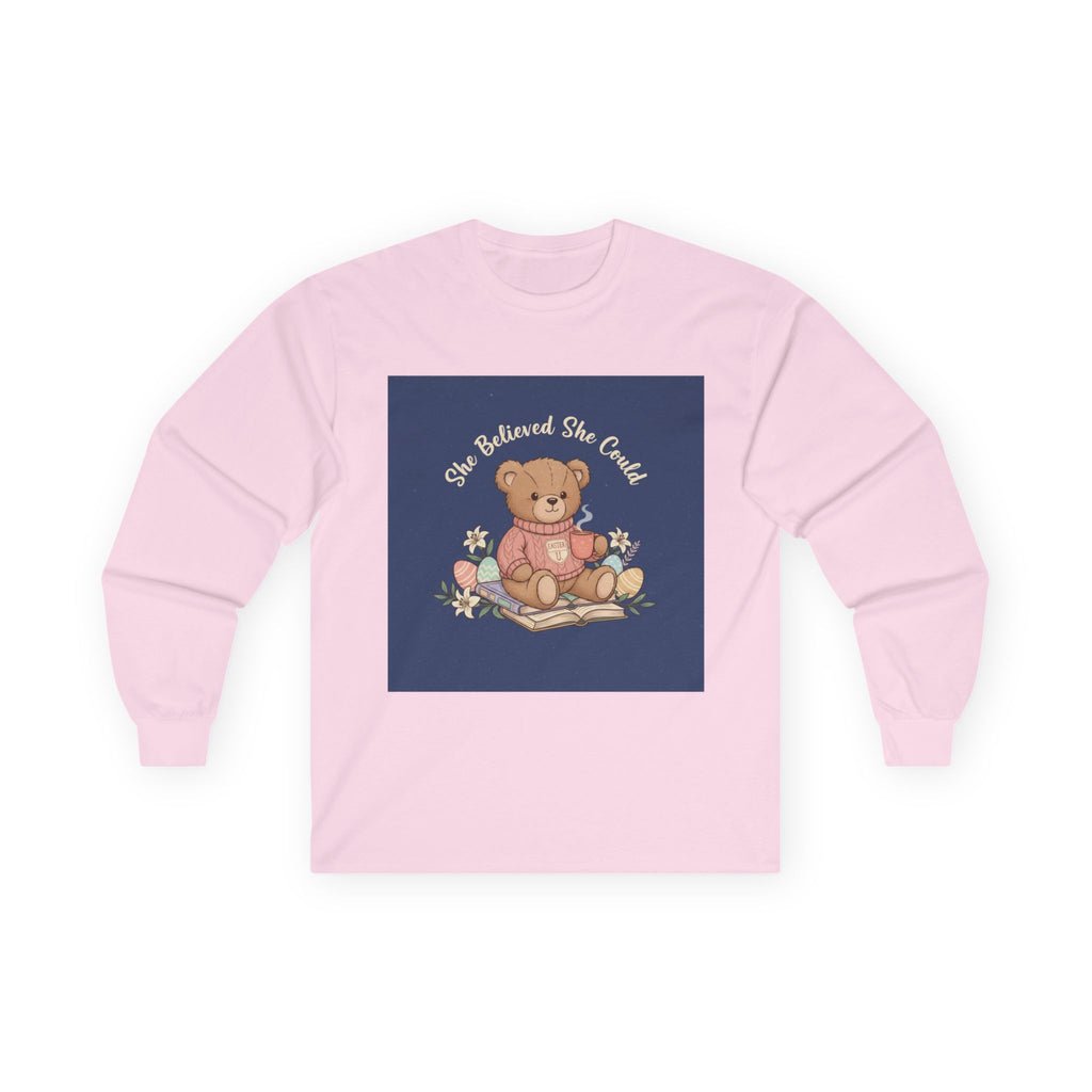 Bear Long Sleeve Tee – She Believed She Could