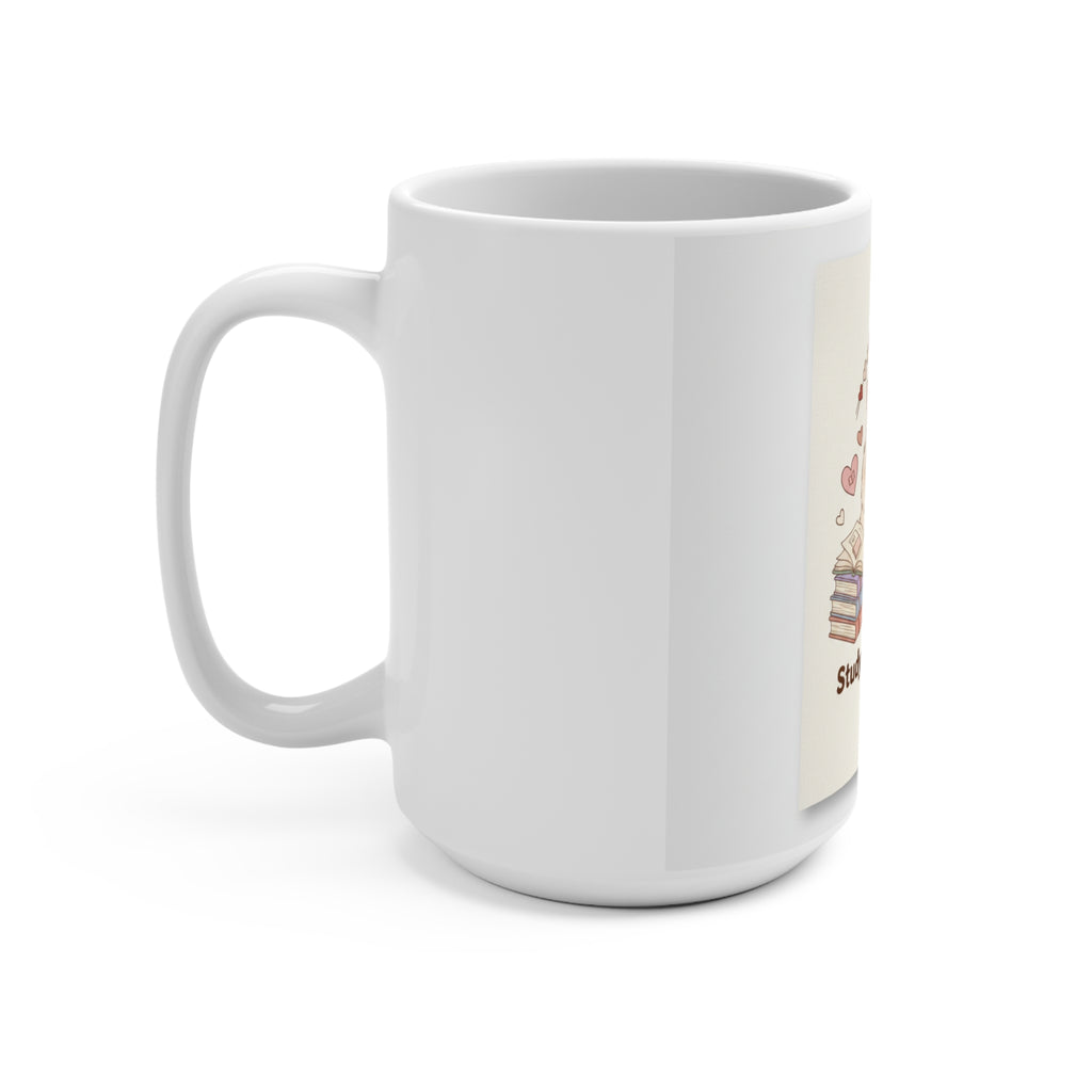 Study Buddy Vibes Cat Mug 15oz