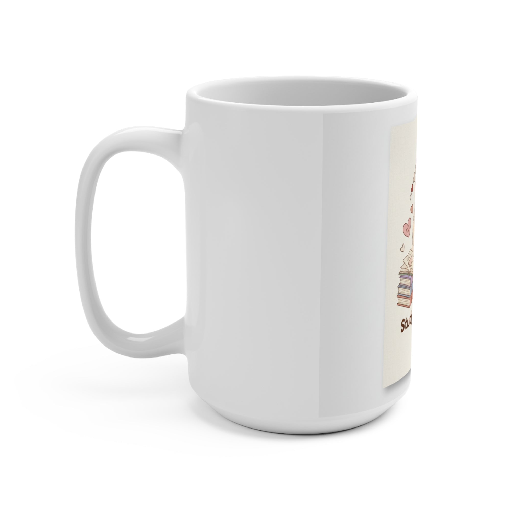 Study Buddy Vibes Cat Mug 15oz