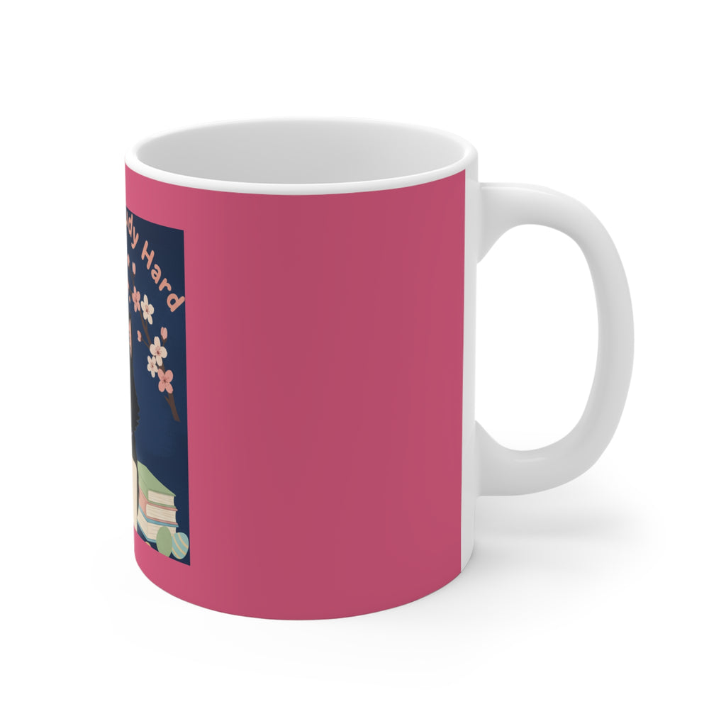 Black Cat Mug 11oz – Dream Big Study Hard