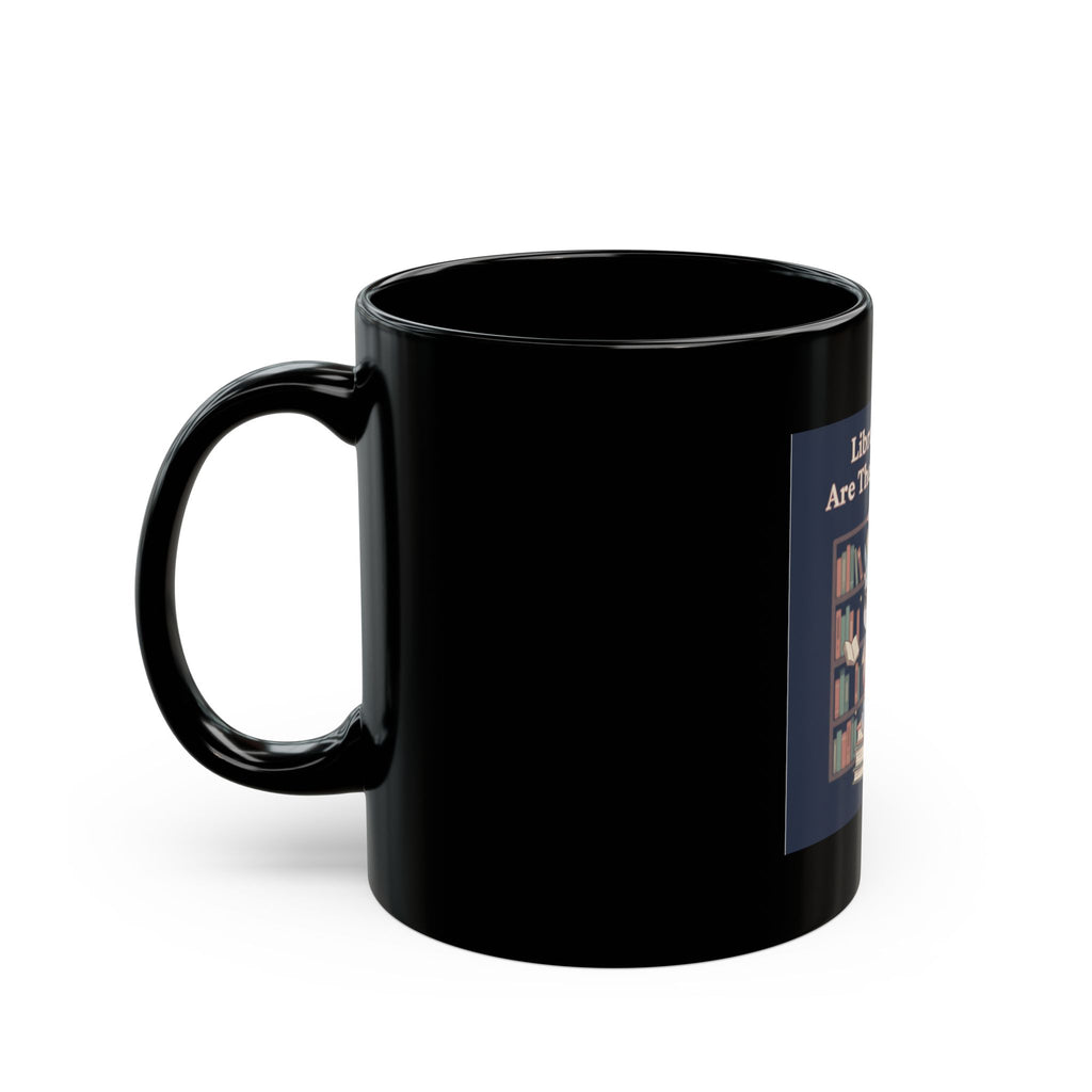 Bunny Black Mug 11oz – Library Days Are the Best Days