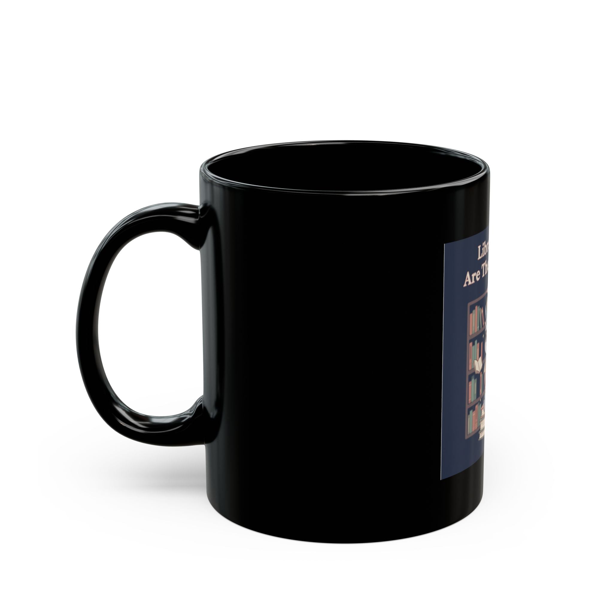 Bunny Black Mug 11oz – Library Days Are the Best Days