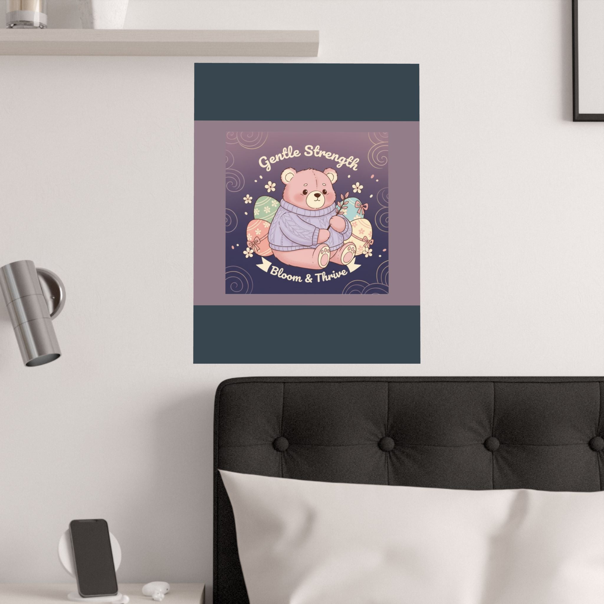 Bear Poster – Gentle Strength Bloom Thrive