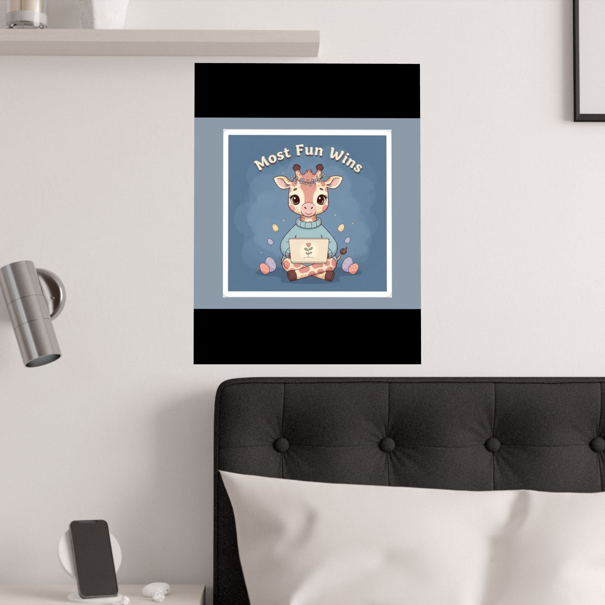 Giraffe Poster – Most Fun Wins