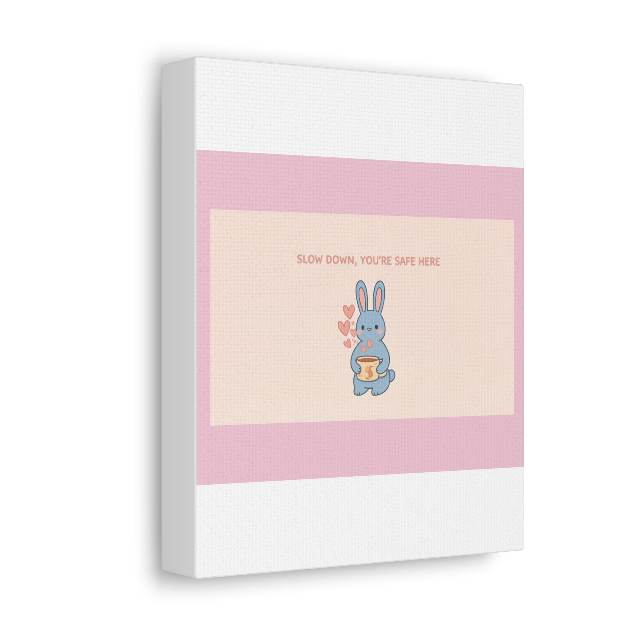 "SLOW DOWN, YOU'RE SAFE HERE" Black Cat Canvas | Trendy Gift for Her | Lifestyle | KayKay Classics