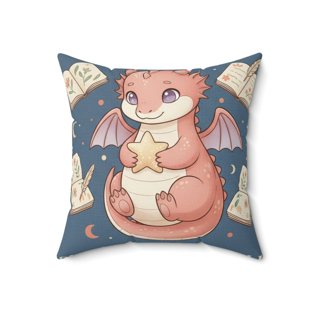 Dragon Square Pillow – She Believed She Could