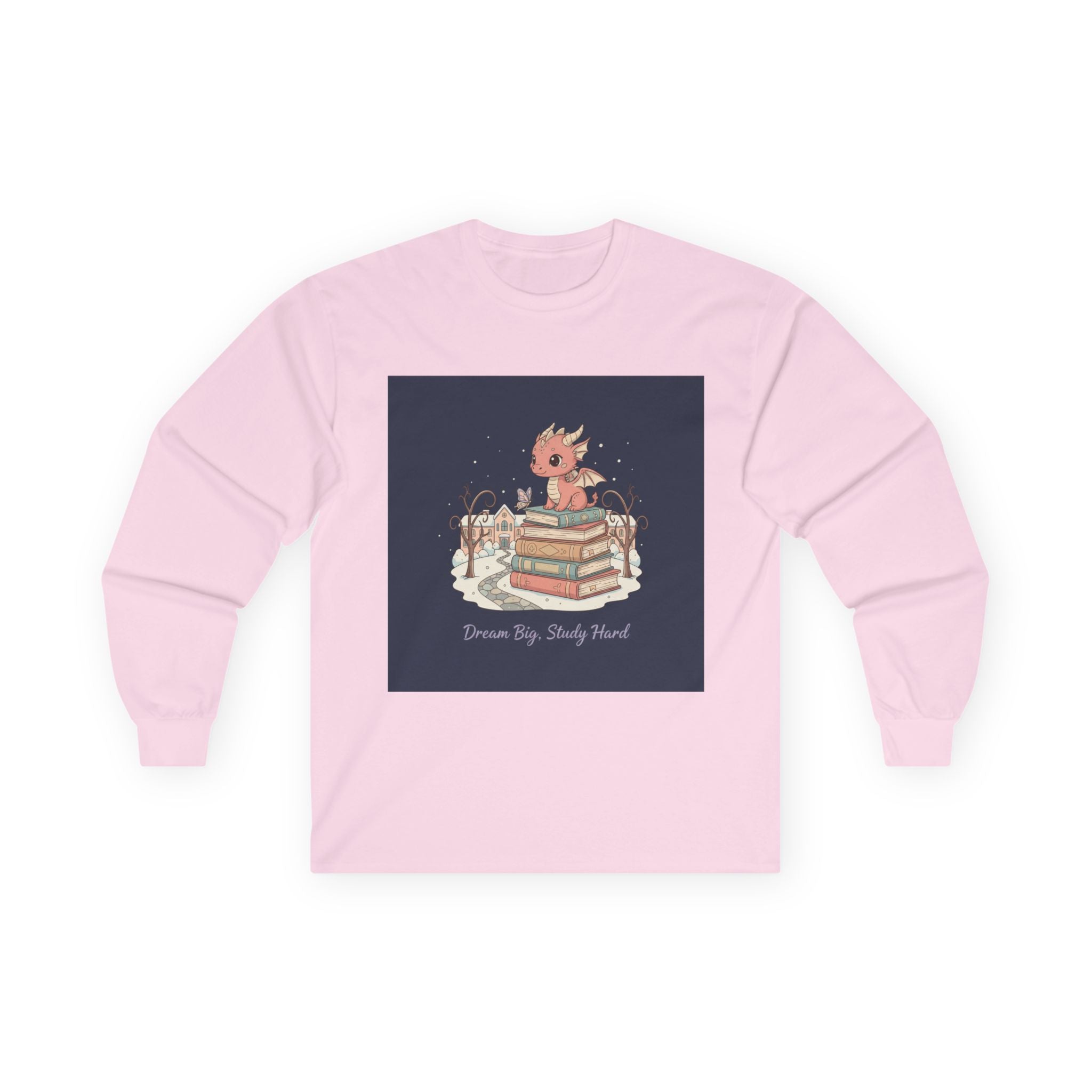 Dream Big, Study Hard Dragon Long Sleeve Tee