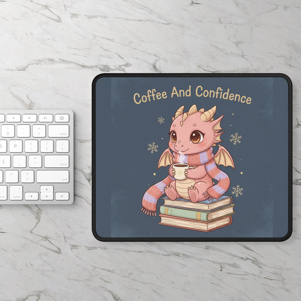 Dragon Mouse Pad – Coffee and Confidence