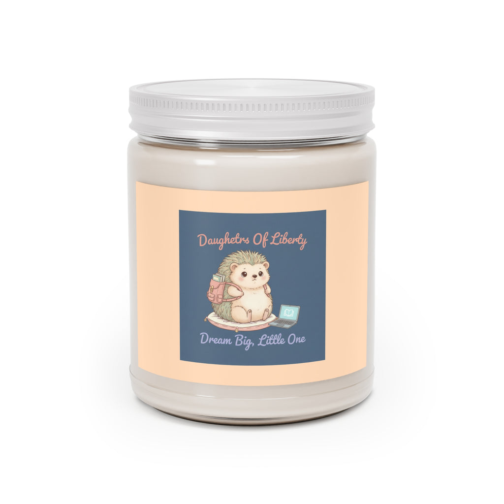 Hedgehog With Tiny Backpack Scented Candle – Daughters of Liberty Dream Big Little on