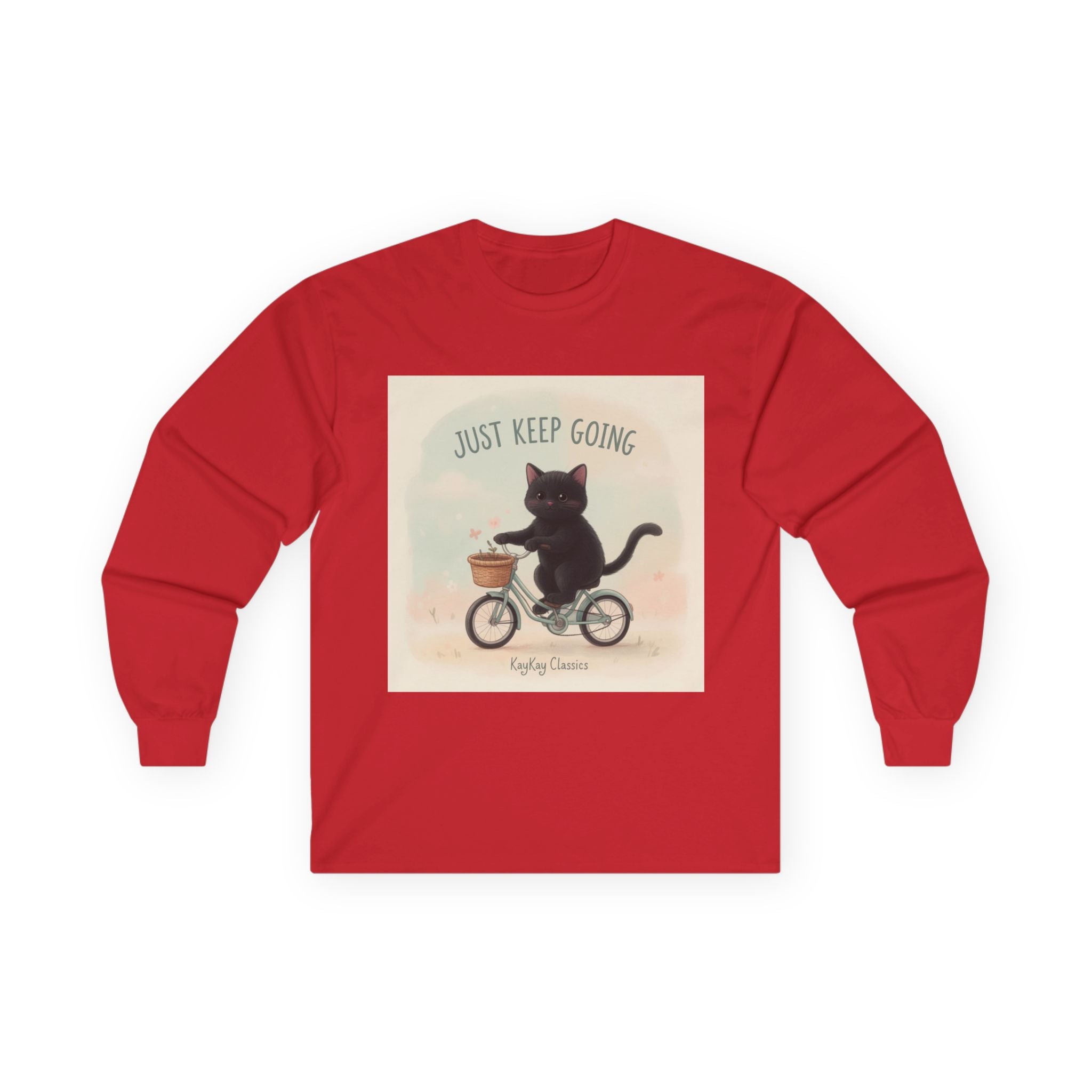 JUST KEEP GOING Cat Long Sleeve Tee