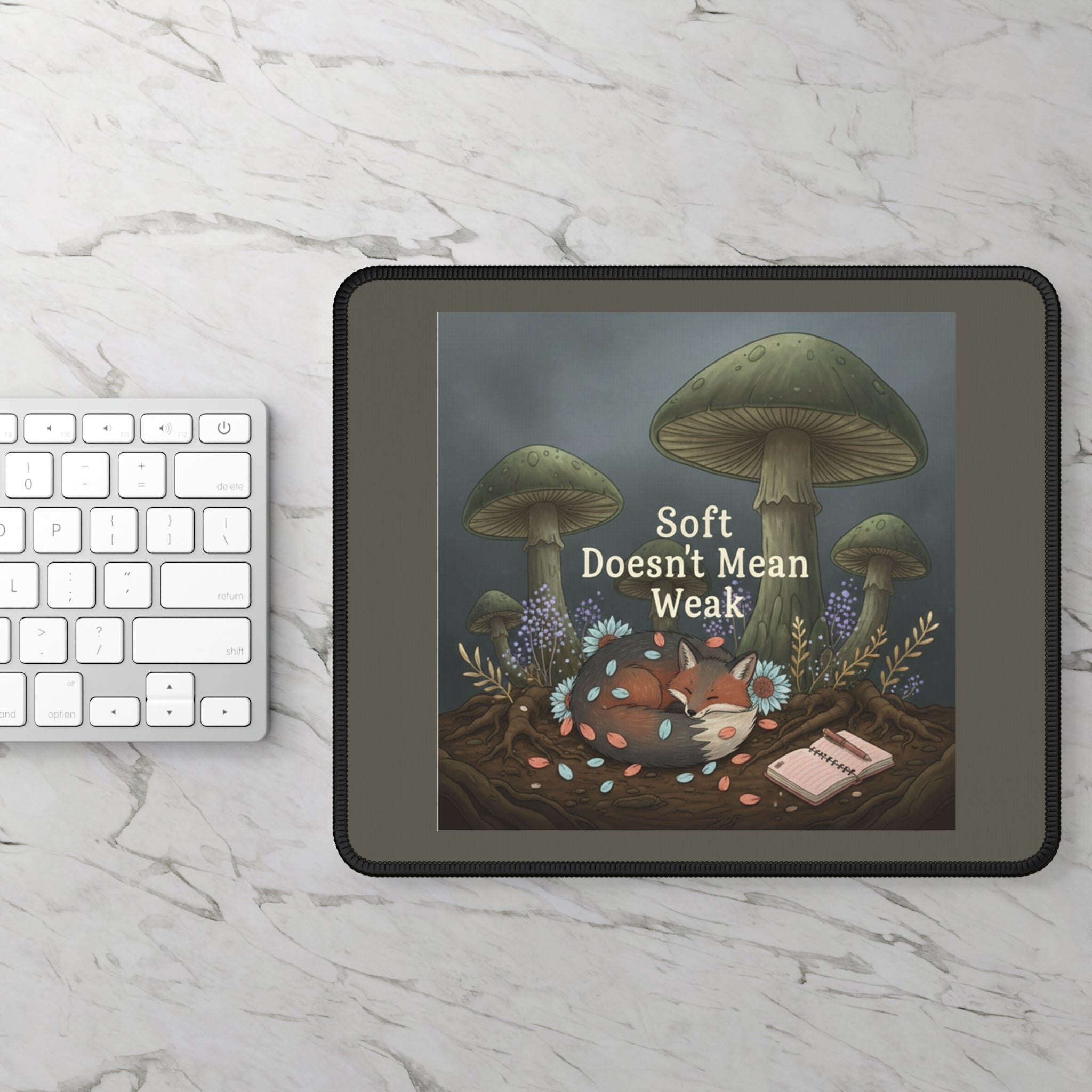Fox Mouse Pad – Soft Doesnt Mean Weak