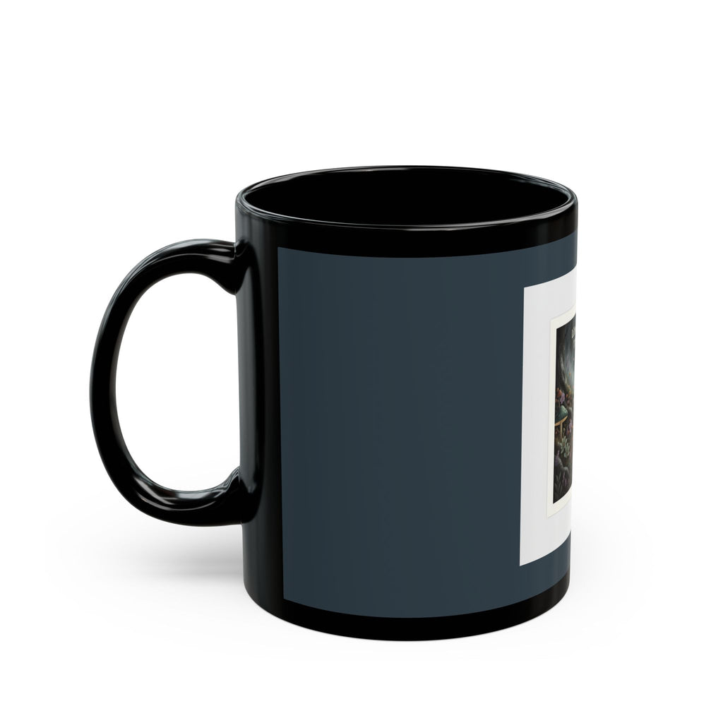 Cat Black Mug 11oz – Library Days Are the Best Days