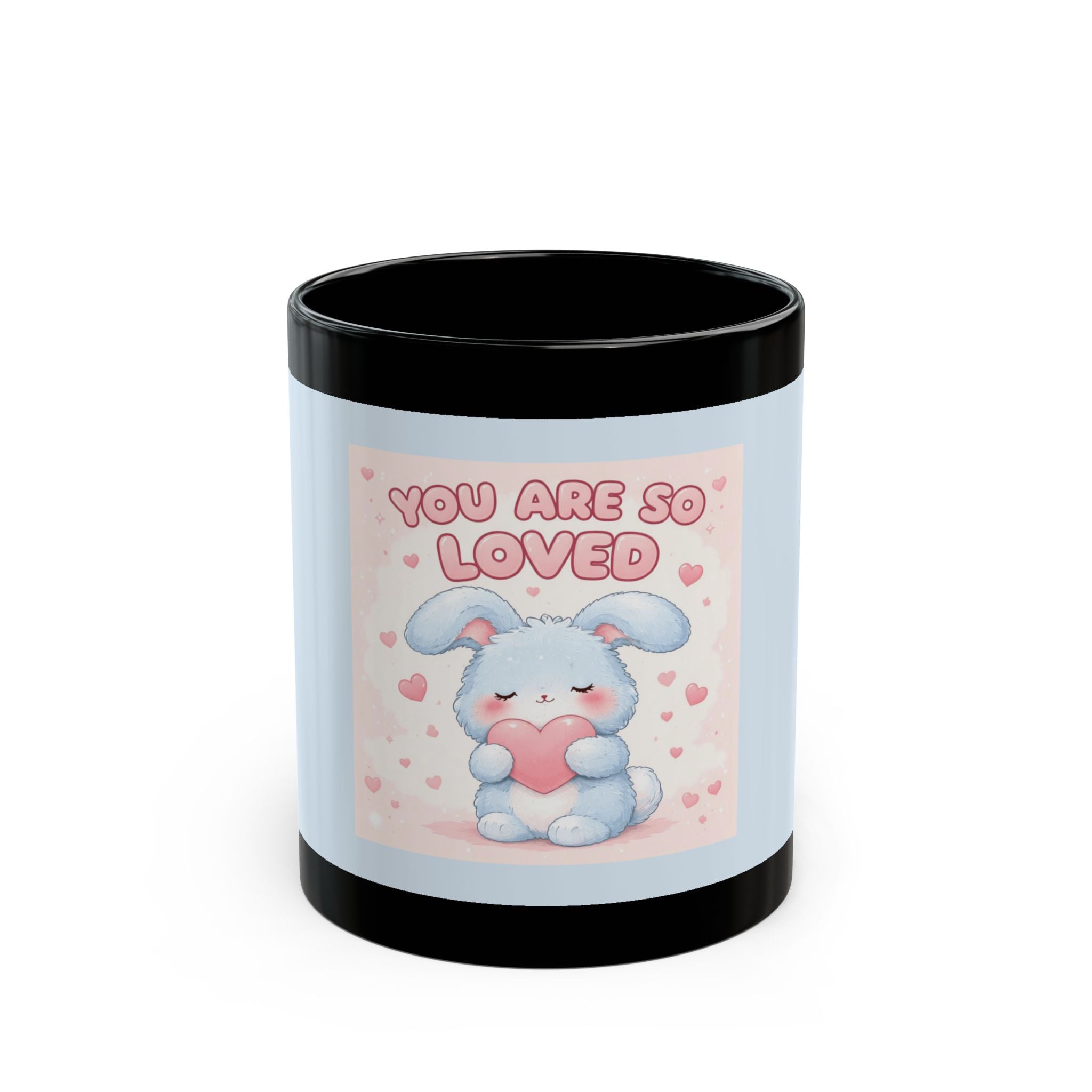 "YOU ARE SO LOVED" Black Cat Black Mug | College Girl Gift | Fashion | KayKay Classics