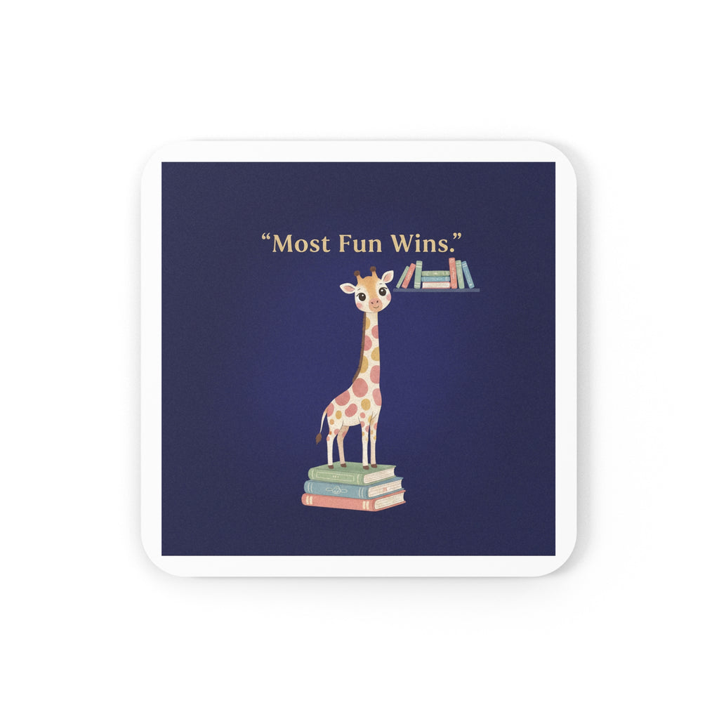 Giraffe Cork Coaster – Most Fun Wins