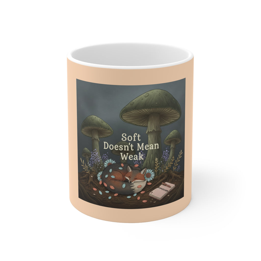 Fox Mug 11oz – Soft Doesnt Mean Weak