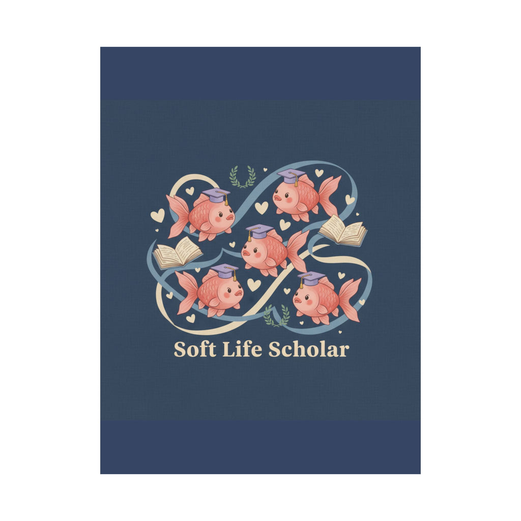 Soft Life Scholar Goldfish Poster